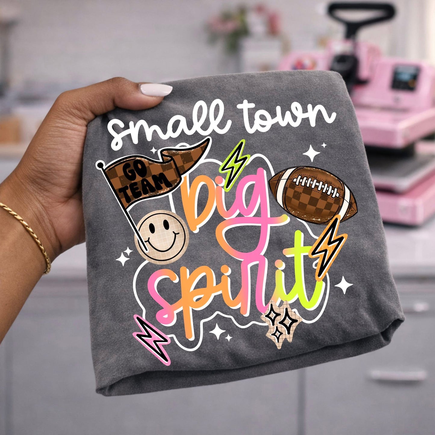 Small Town Big Spirit DTF Transfer
