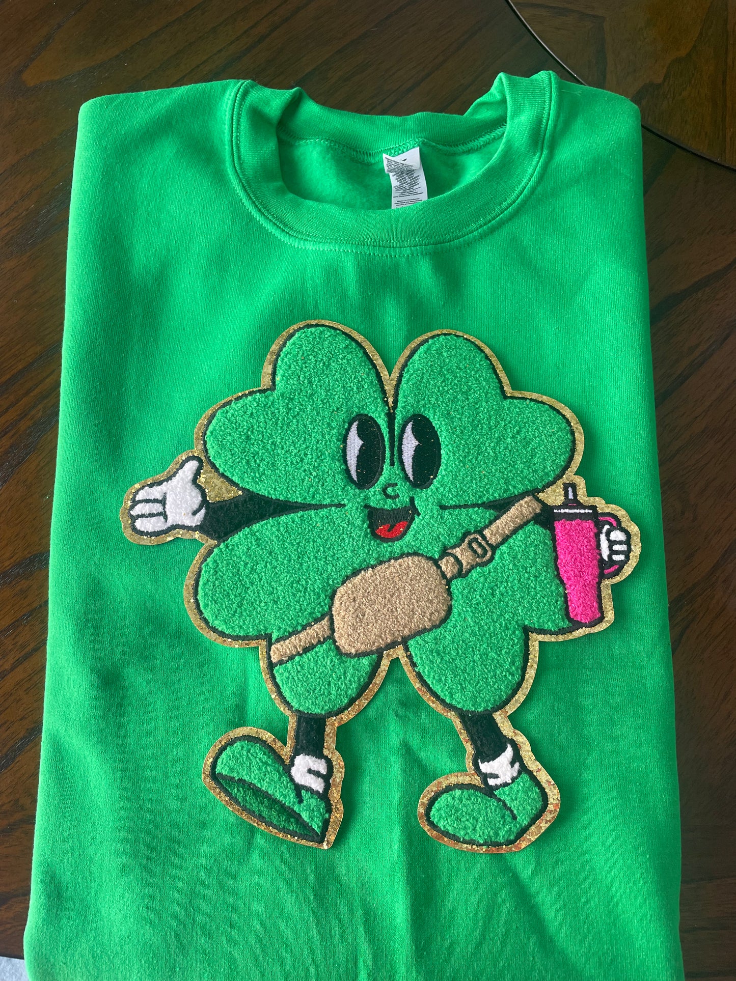 Shamrock Chenille Patch Sweatshirt