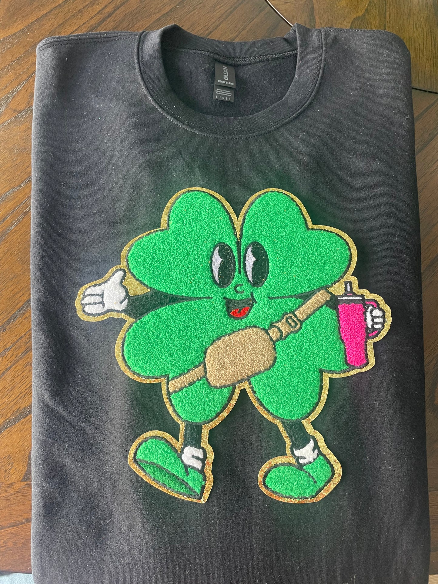 Shamrock Chenille Patch Sweatshirt