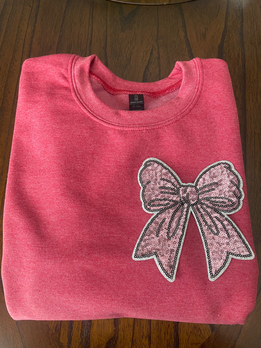 Sequin Bow Sweatshirt