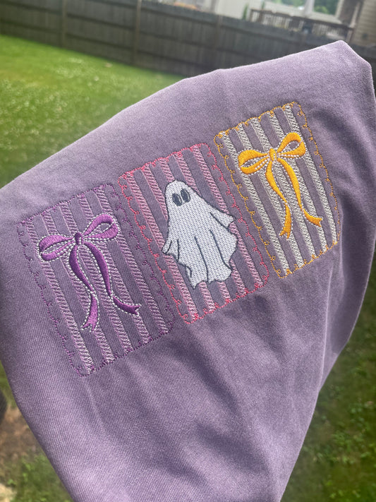 Coquette Ghost Embroidered Shirt