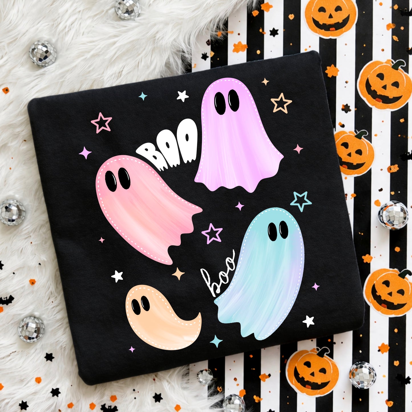 Colorful Ghosts DTF Transfer