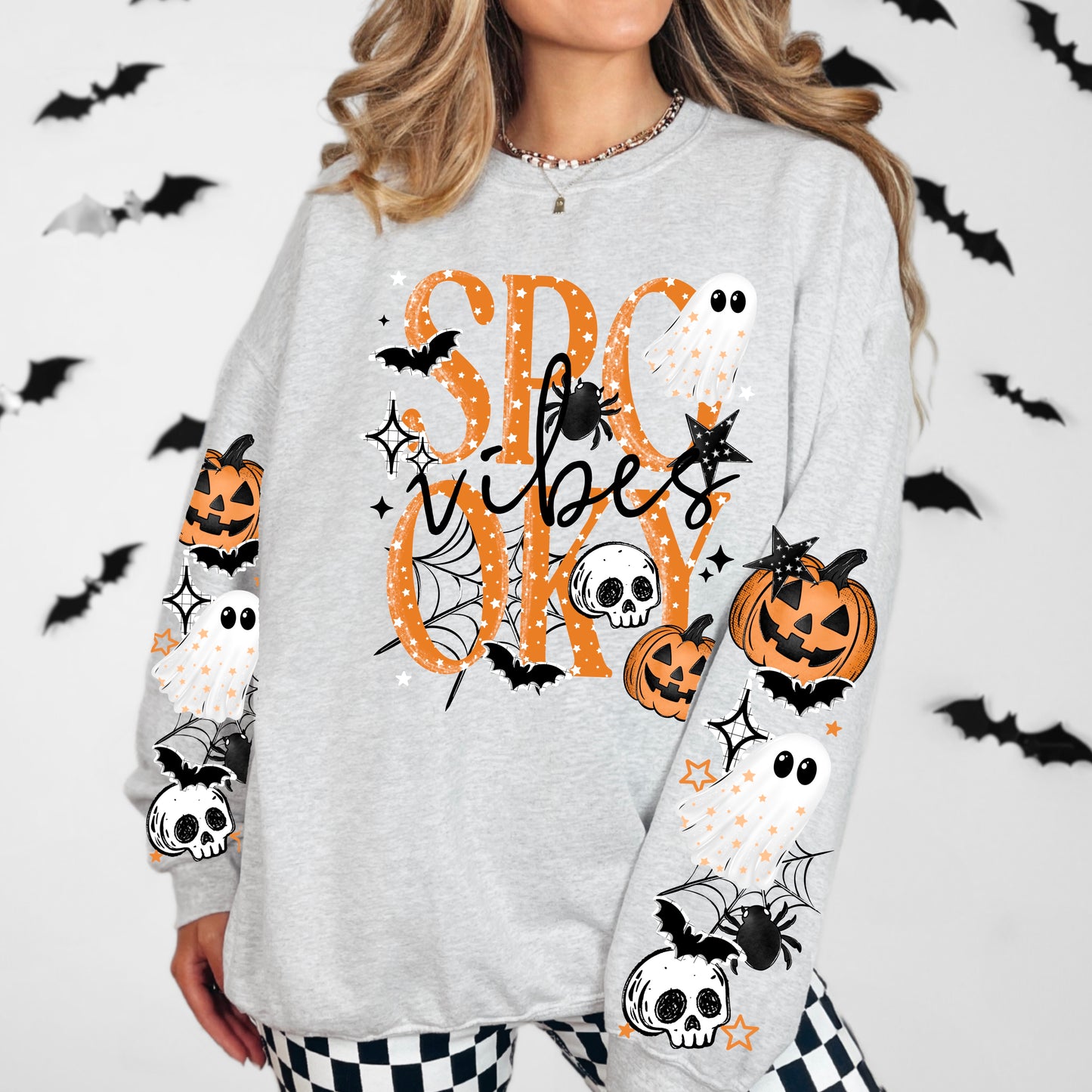 Spooky Vibes Orange DTF Transfer