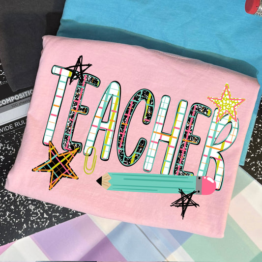 Teacher Stars DTF Transfer