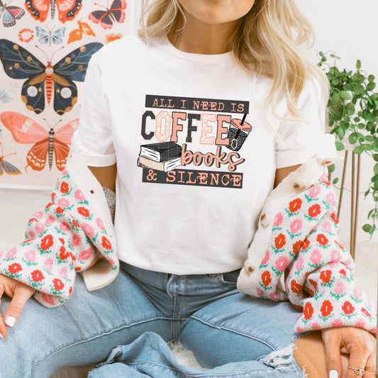 Coffee Books Silence DTF Transfer
