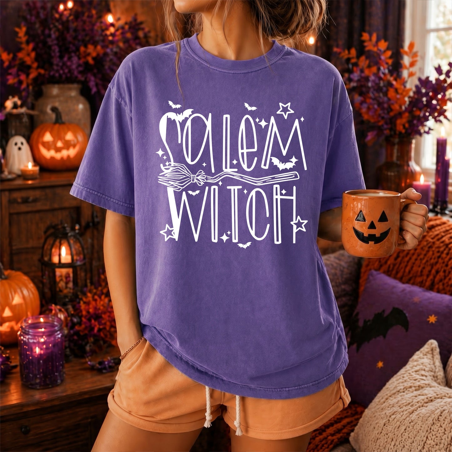 Salem Witch White DTF Transfer