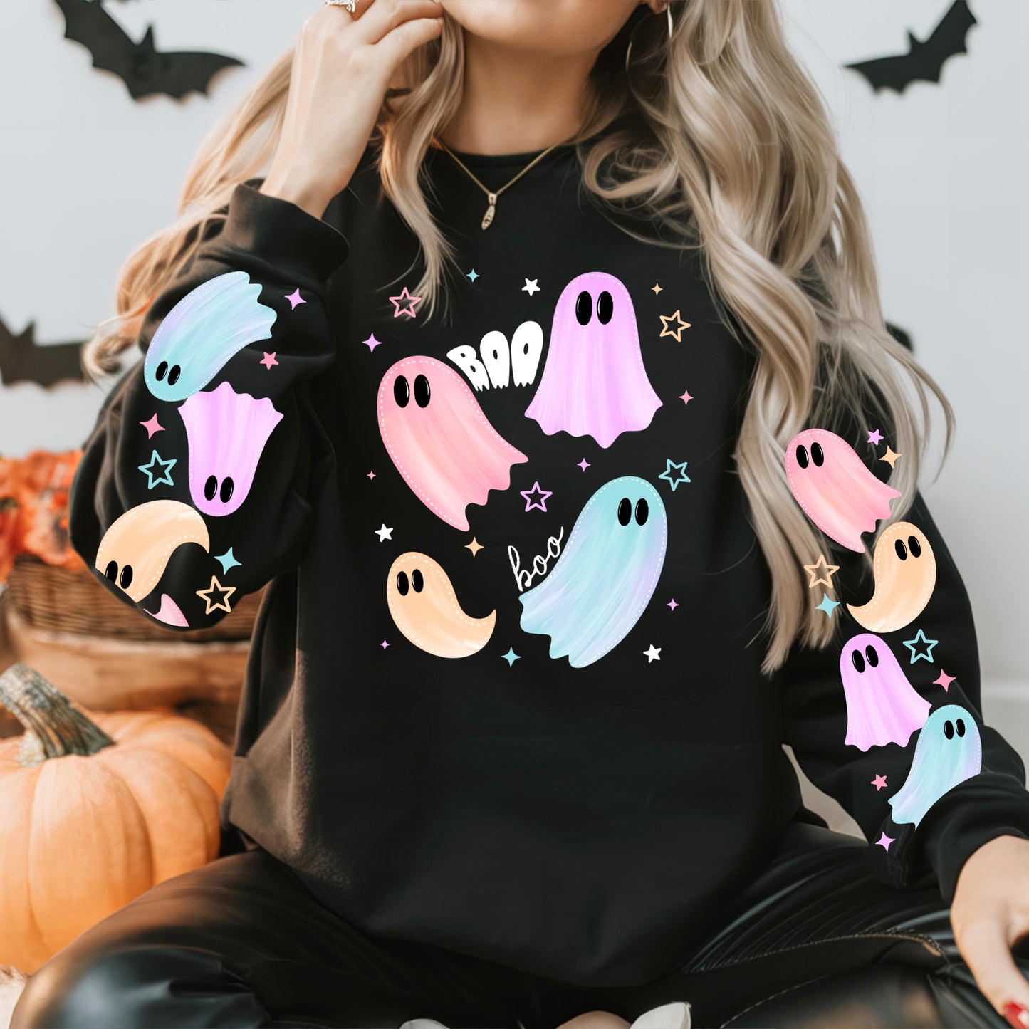 Colorful Ghosts DTF Transfer