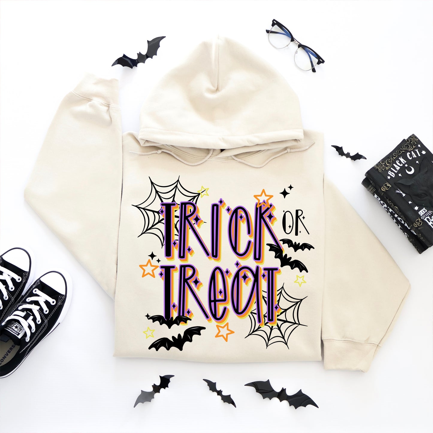 Trick or Treat Black DTF Transfer