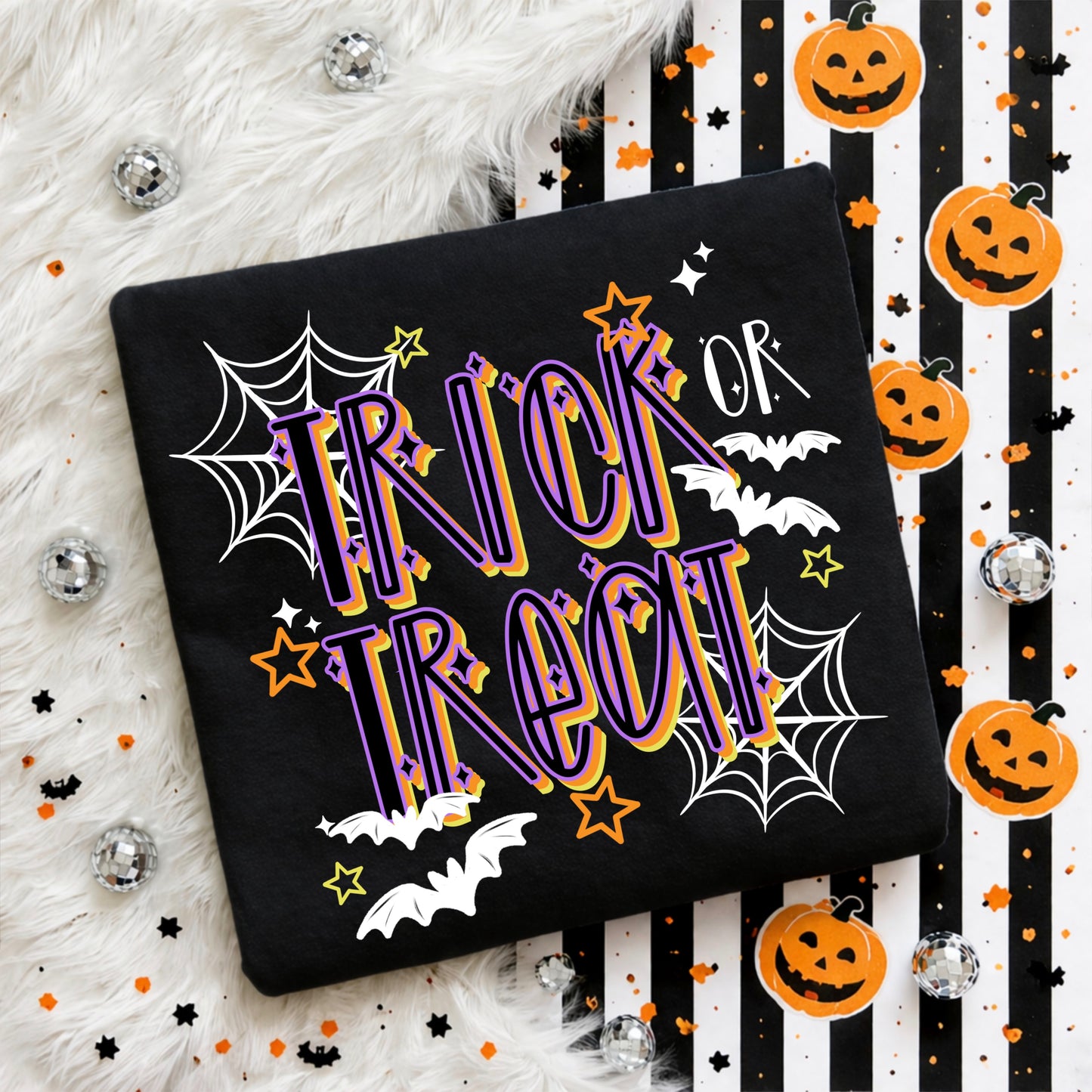 Trick or Treat White DTF Transfer
