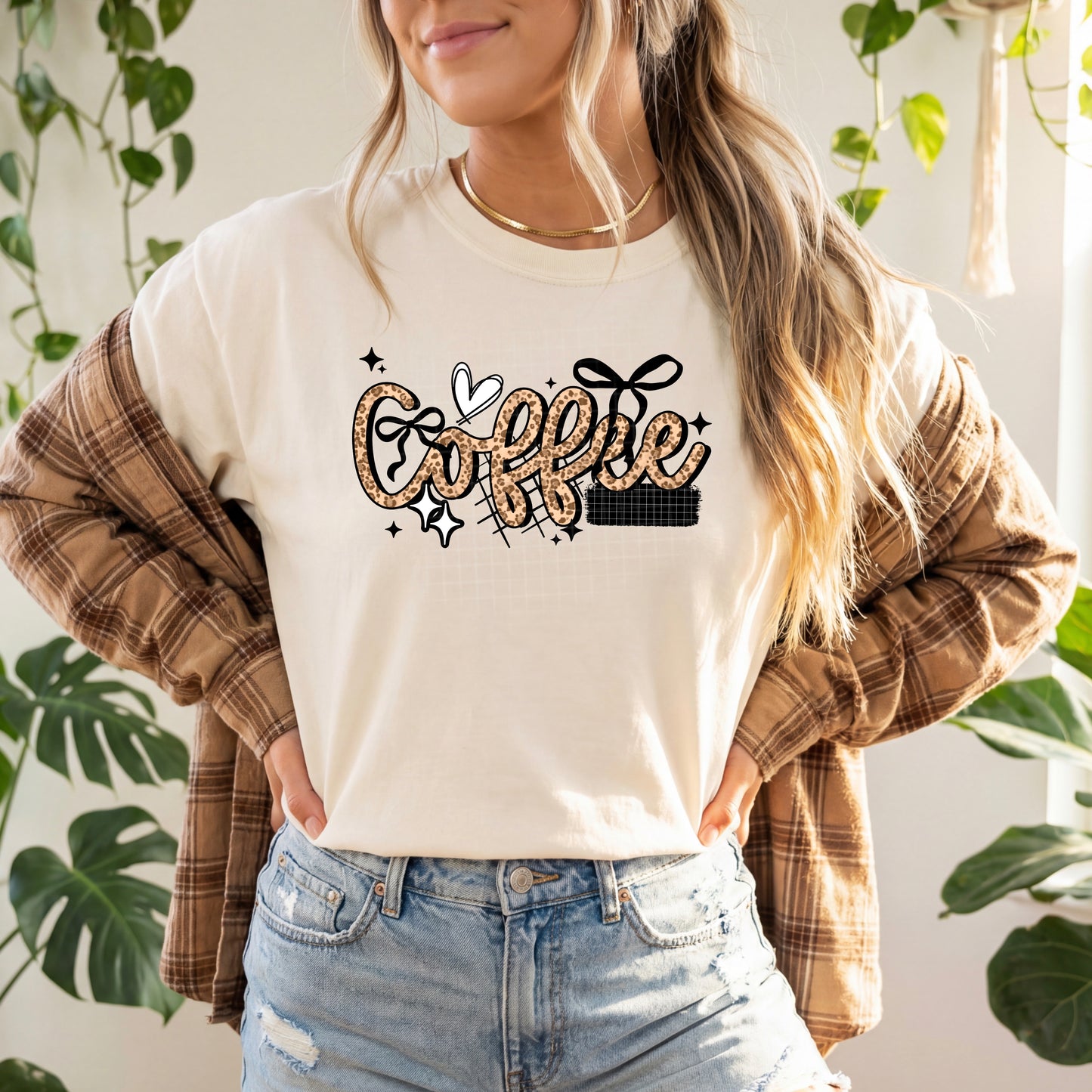 Leopard Coffee DTF Transfer