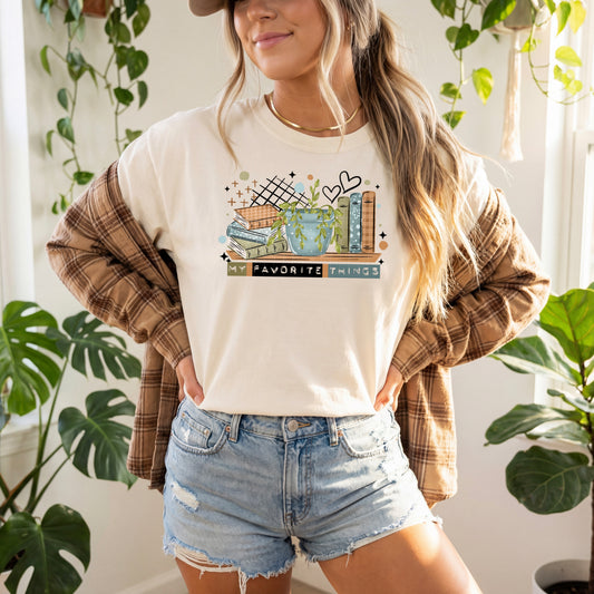 Plants and Books DTF Transfer