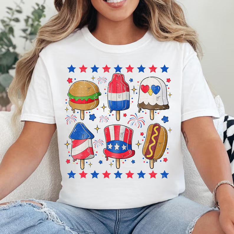 Patriotic Popsicles DTF Transfer