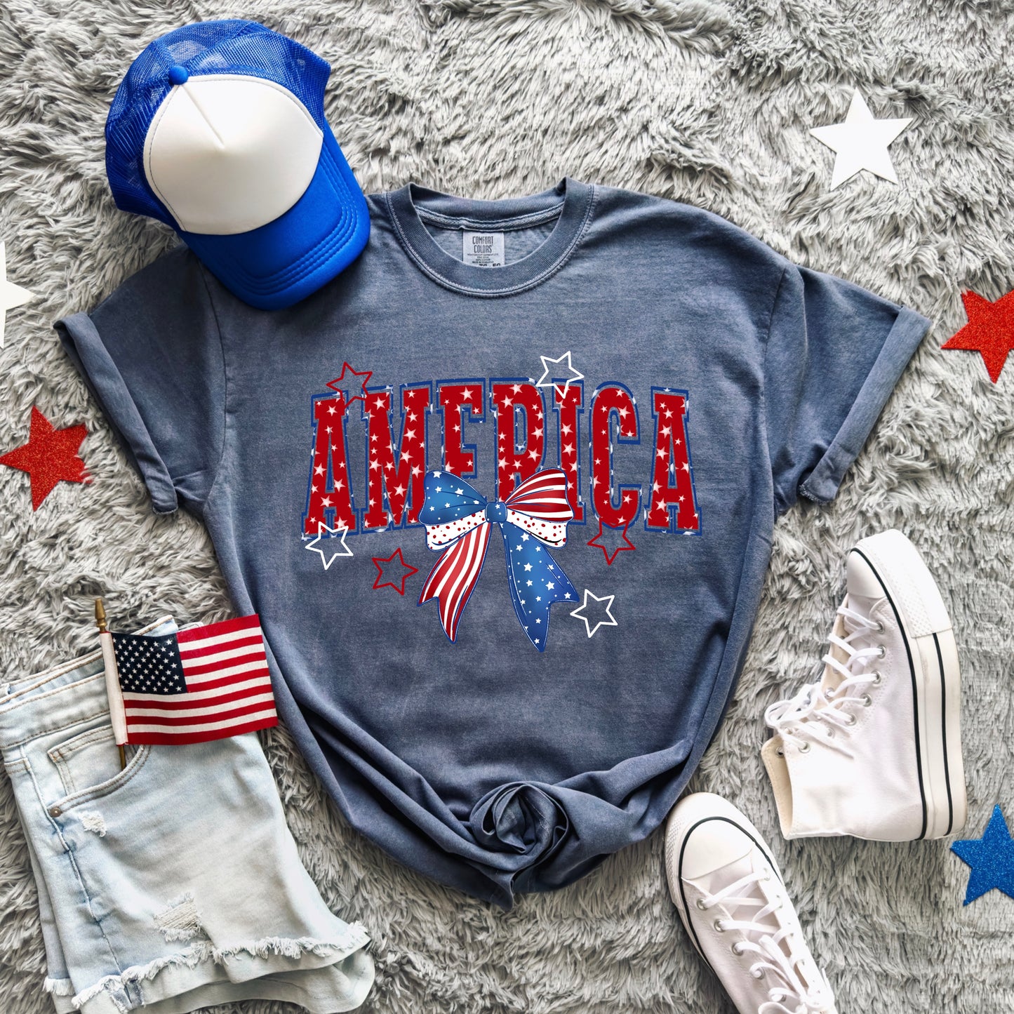 America With Bow DTF Transfer