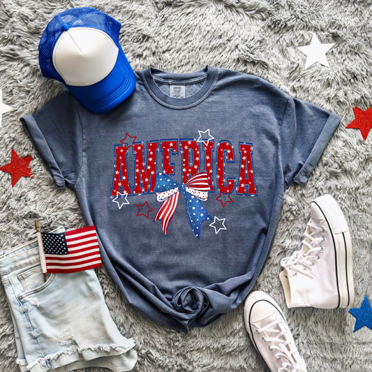 America With Bow DTF Transfer