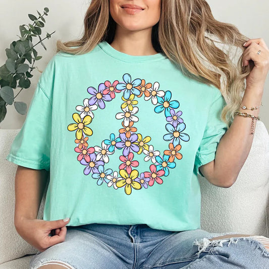 Floral Peace DTF Transfer