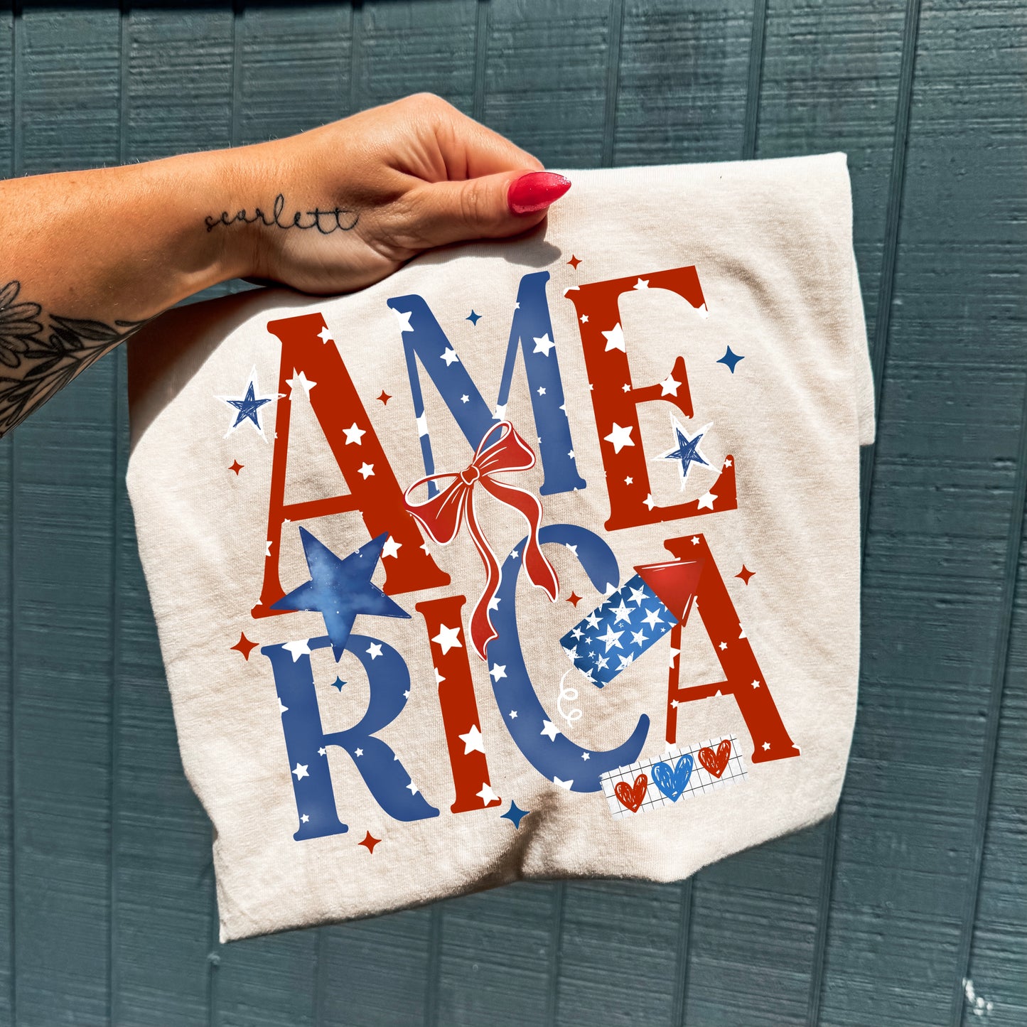 America RWB DTF Transfer