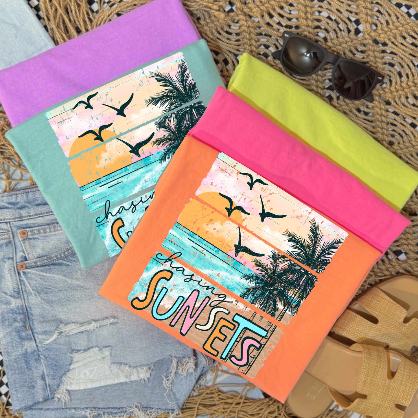 Chasing Sunsets DTF Transfer