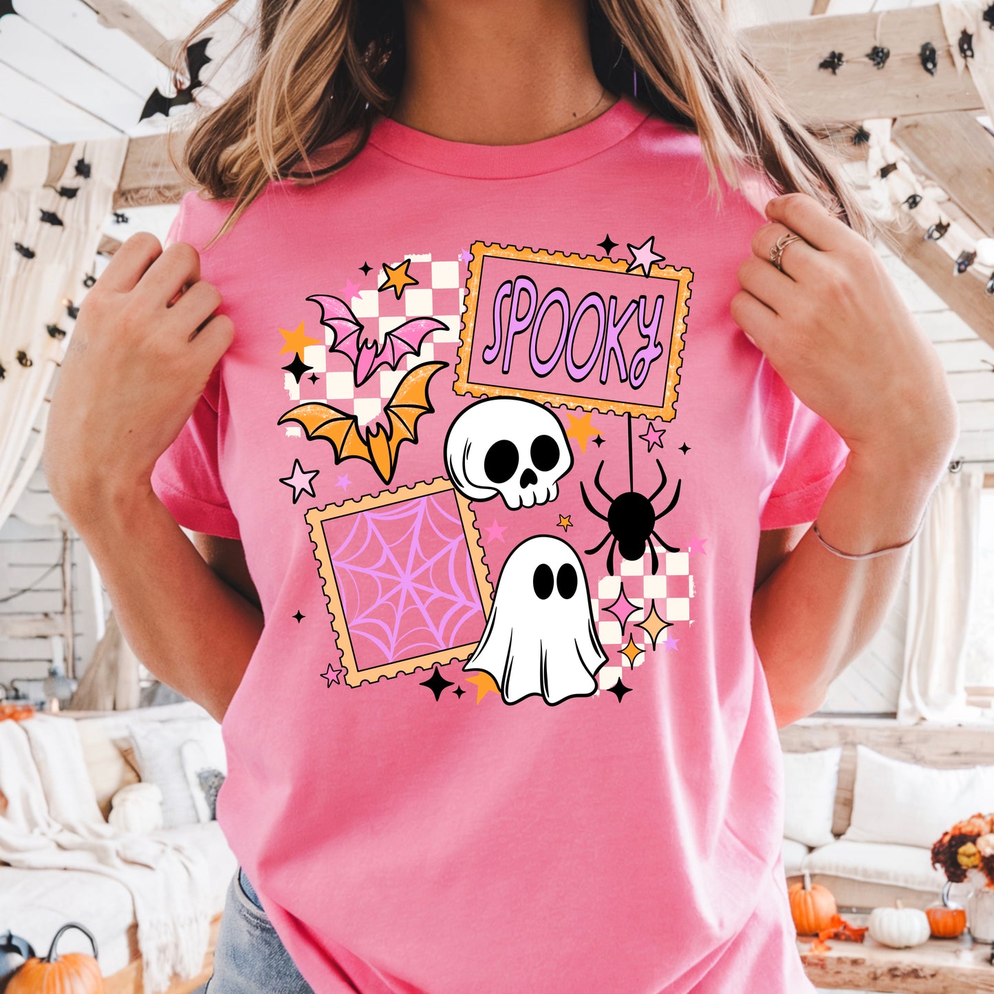 Purple Spooky Collage DTF Transfer