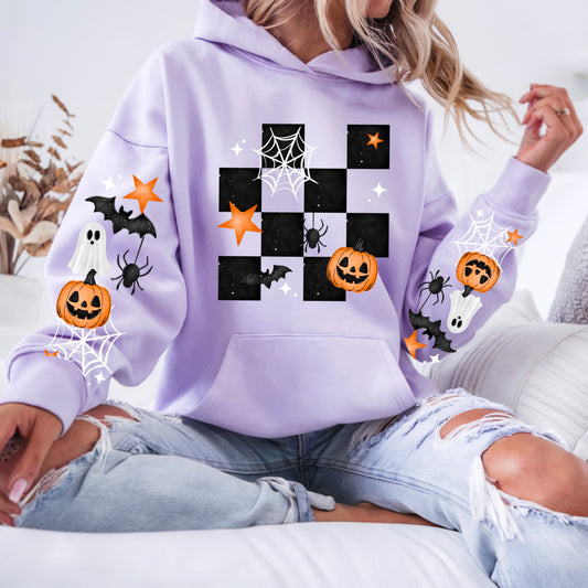 Checkered Halloween DTF Transfer