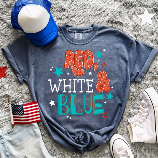 Red White Blue DTF Transfer