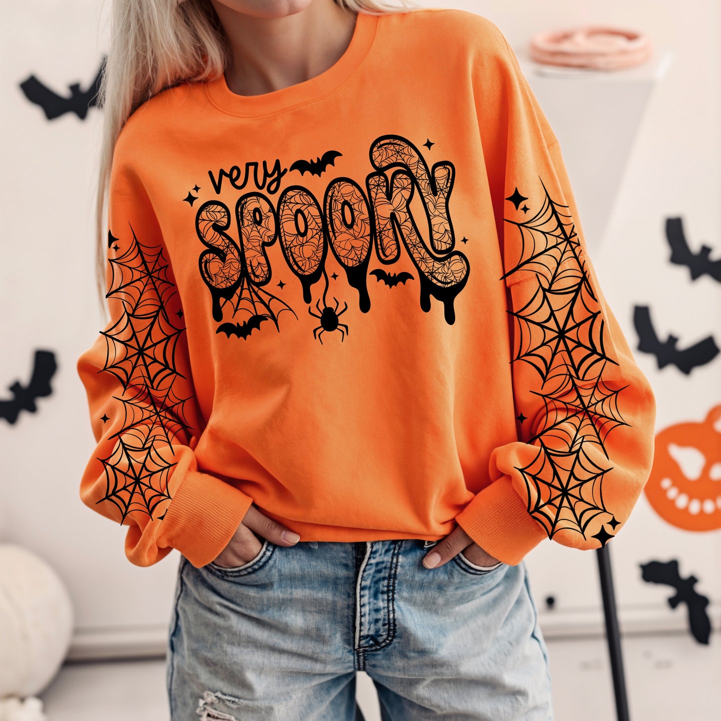Spooky Webs Black DTF Transfer