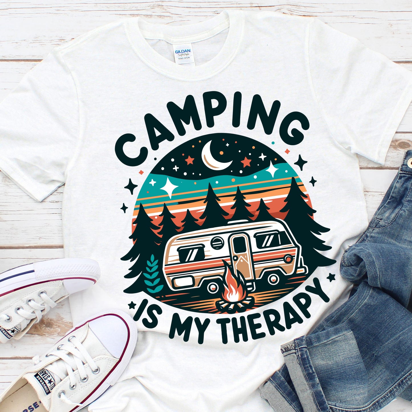 Camping Is My Therapy T-Shirt or Sweatshirt