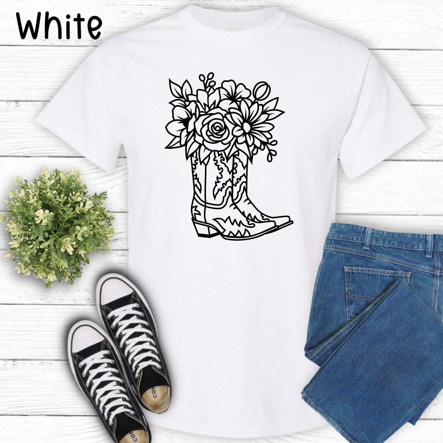 Floral Boot T-Shirt