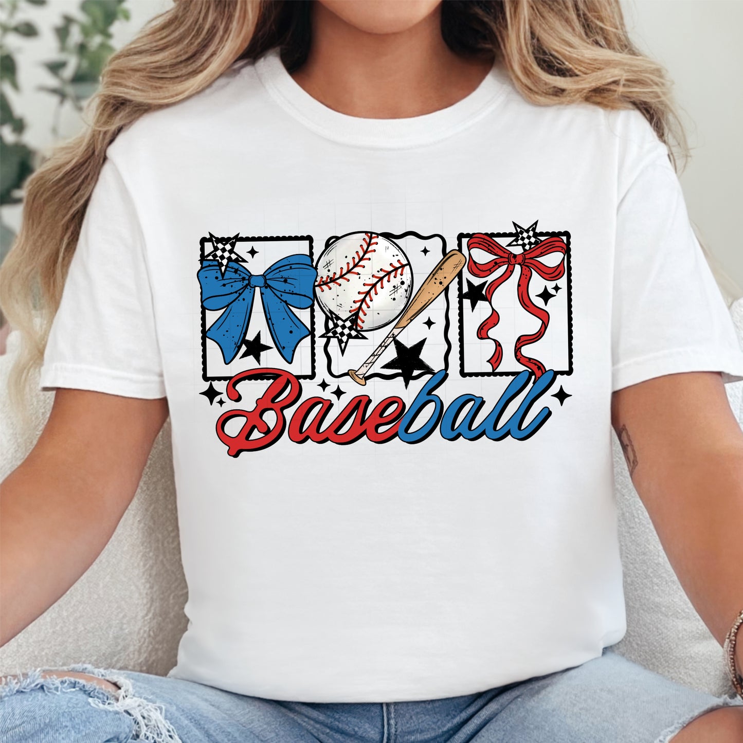 Baseball Bows RWB Shirt