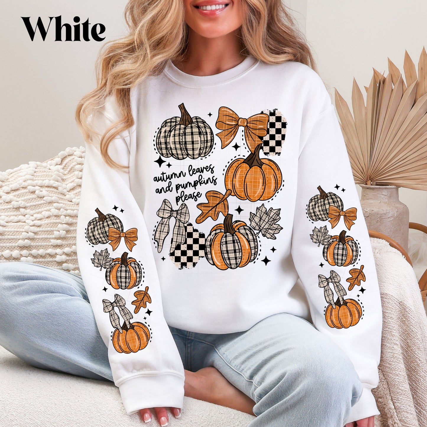 Autumn Leaves Plaid Sweatshirt