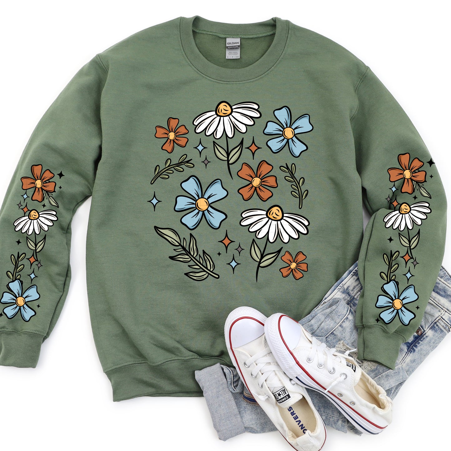 Floral Crewneck Sweatshirt