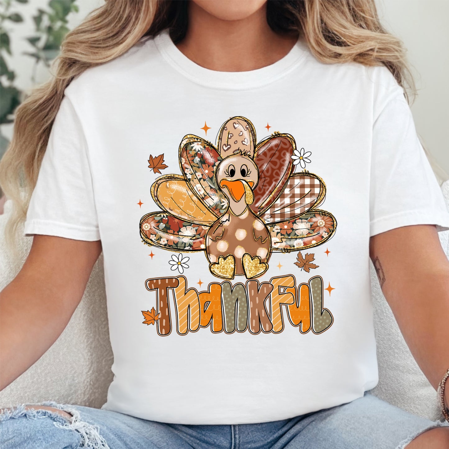 Thankful Whimsy Turkey Shirt