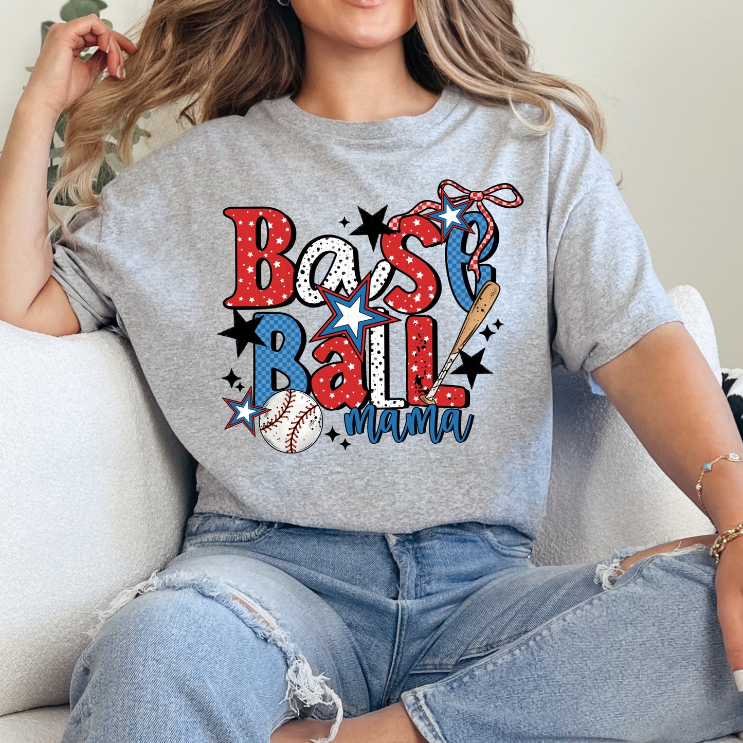 Baseball Mama RWB Shirt