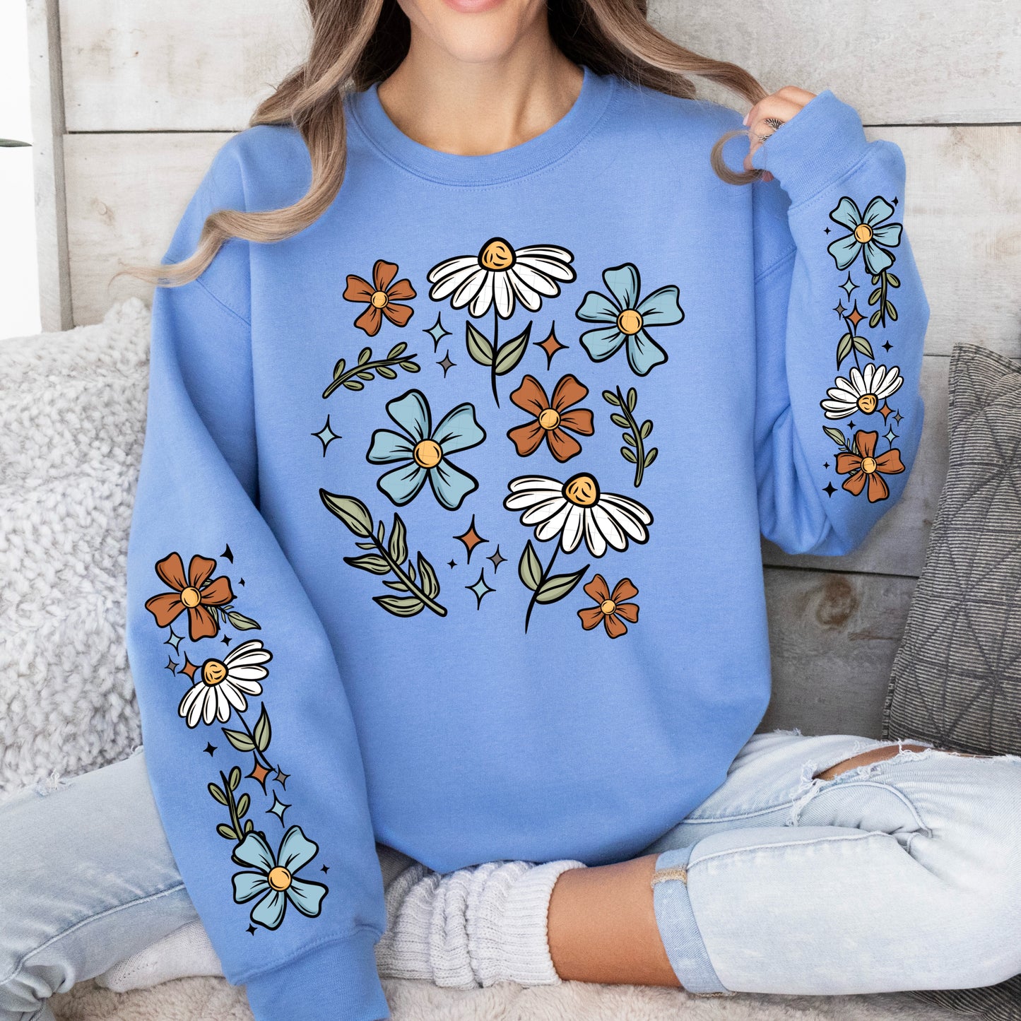 Floral Crewneck Sweatshirt