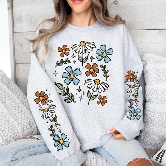 Floral Crewneck Sweatshirt