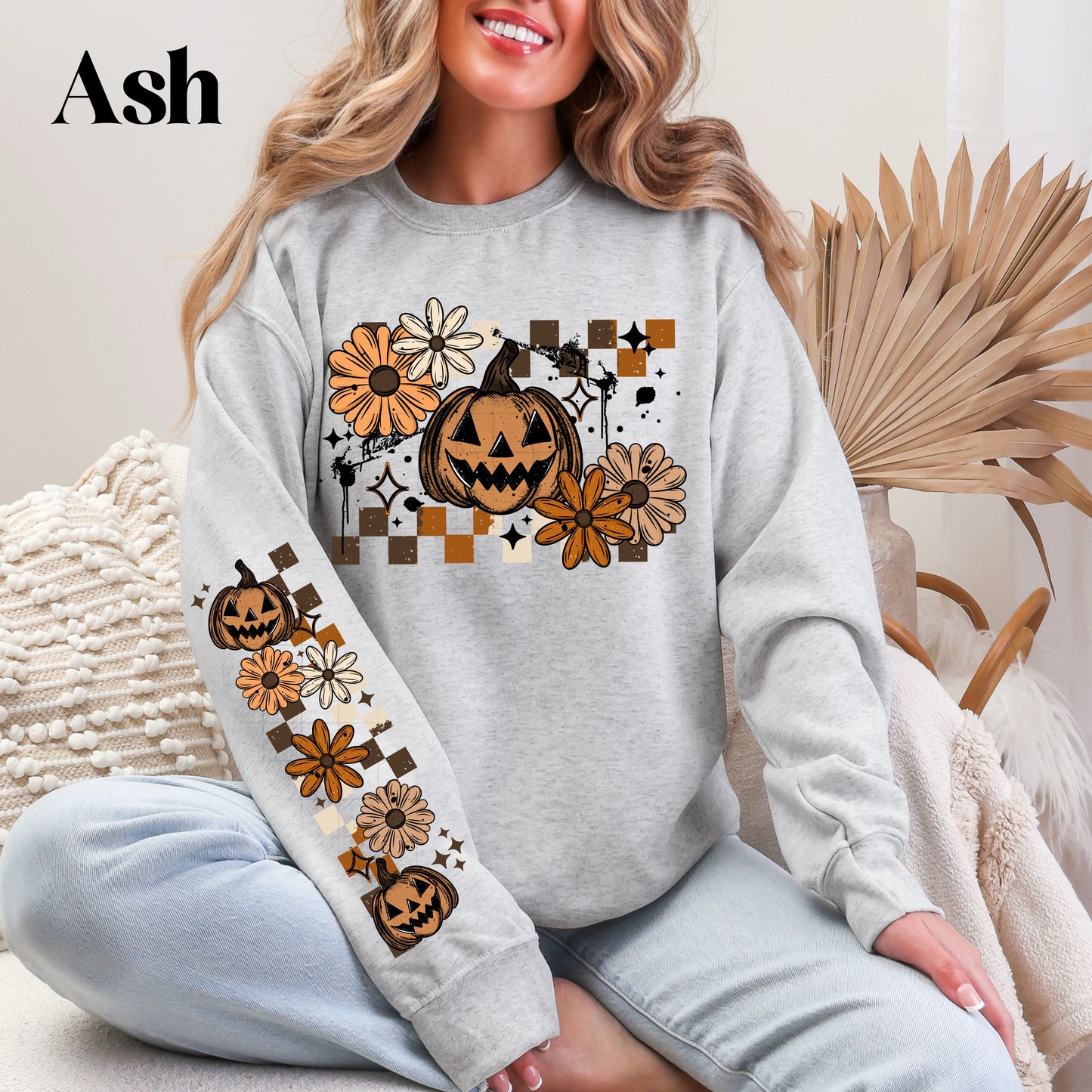 Floral Pumpkin Sweatshirt