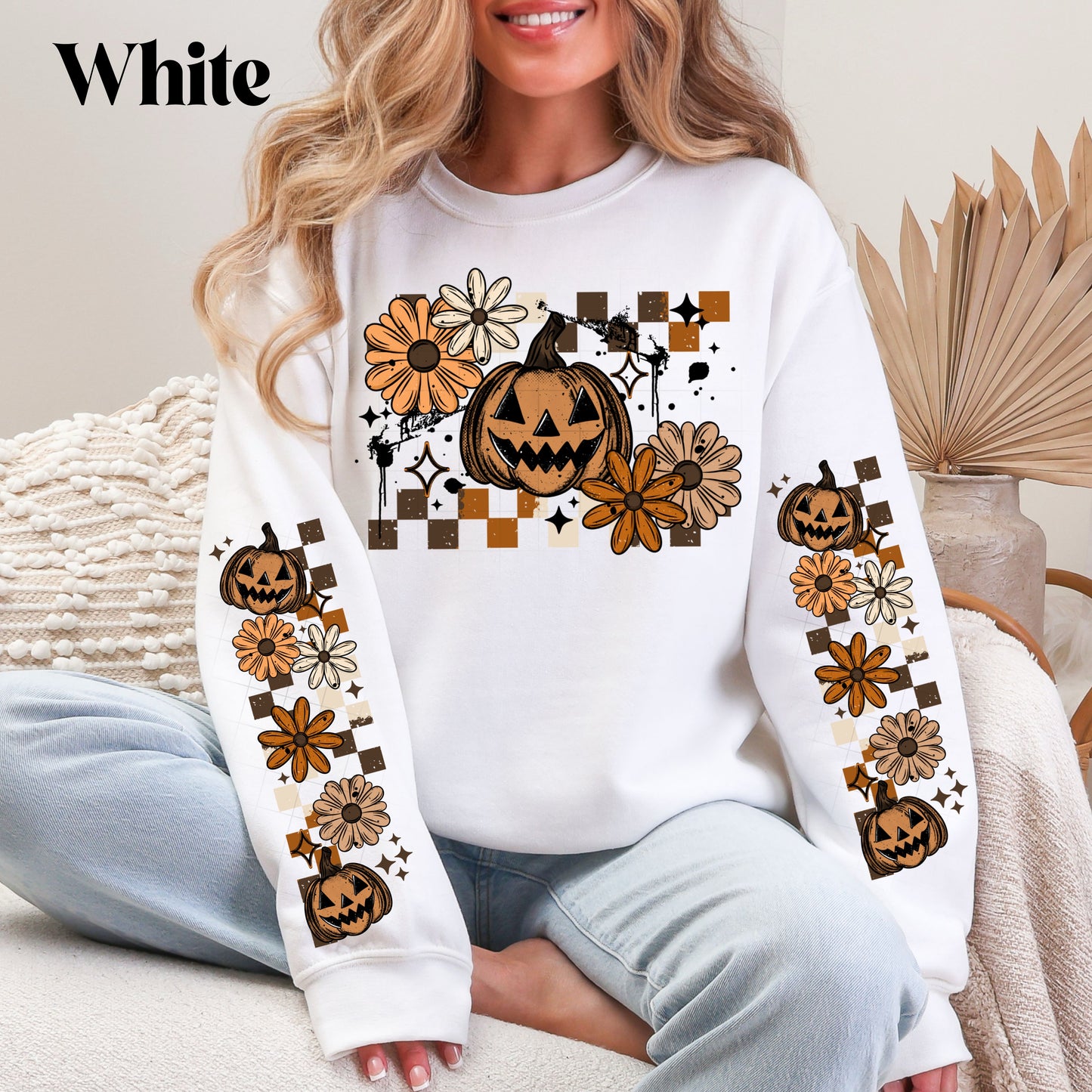 Floral Pumpkin Sweatshirt