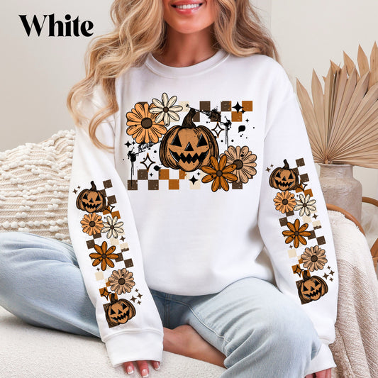 Floral Pumpkin Sweatshirt