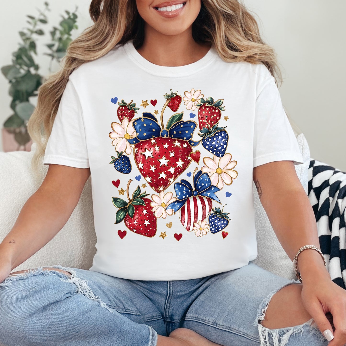 Patriotic Strawberries Shirt
