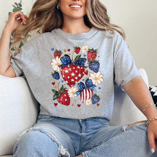 Patriotic Strawberries Shirt