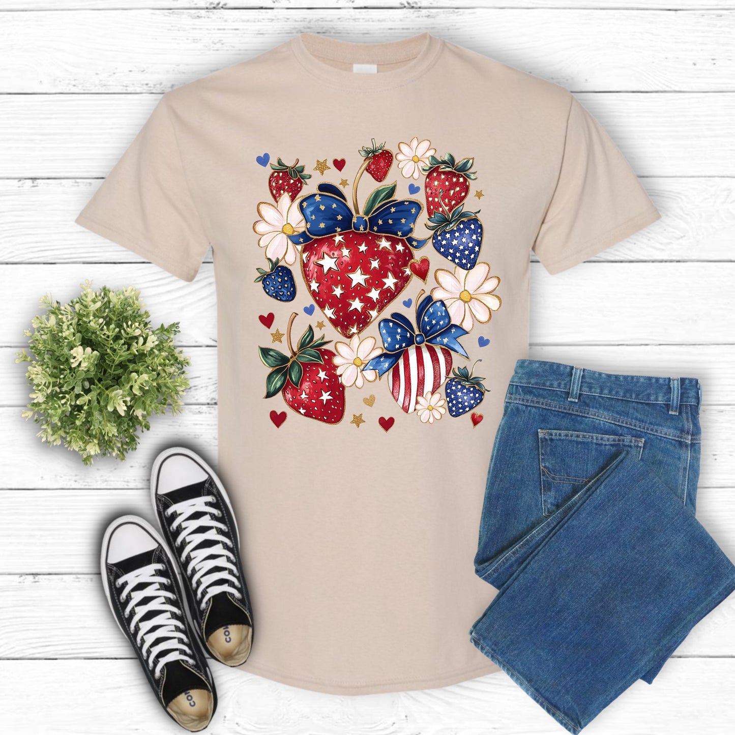 Patriotic Strawberries Shirt