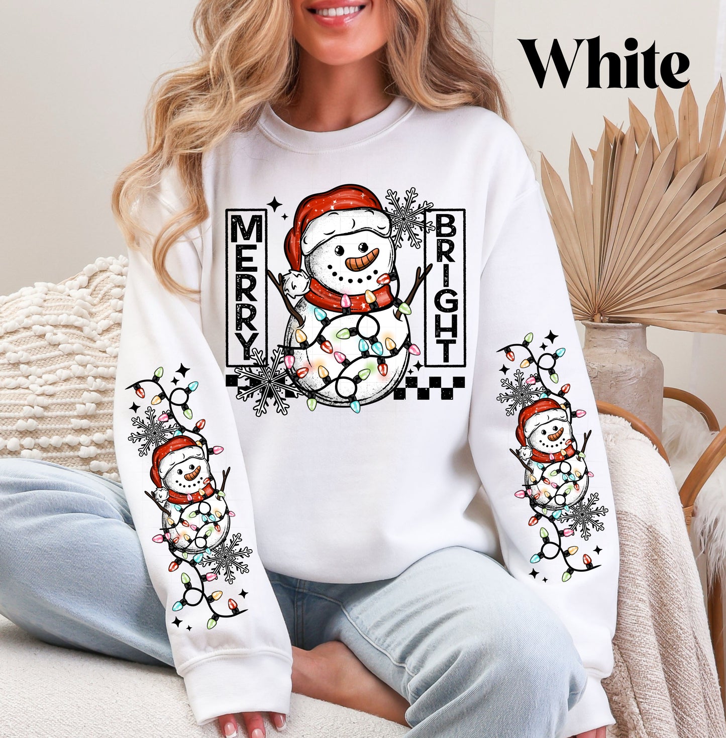 Merry Bright Snowman Sweatshirt