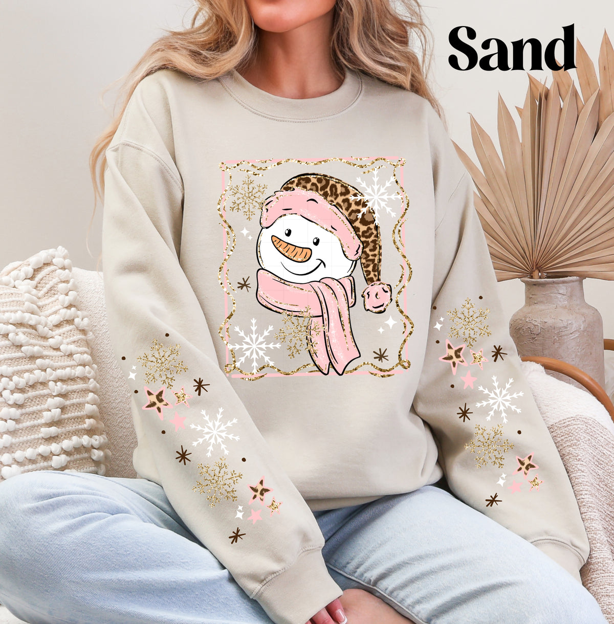 Leopard Snowman Sweatshirt