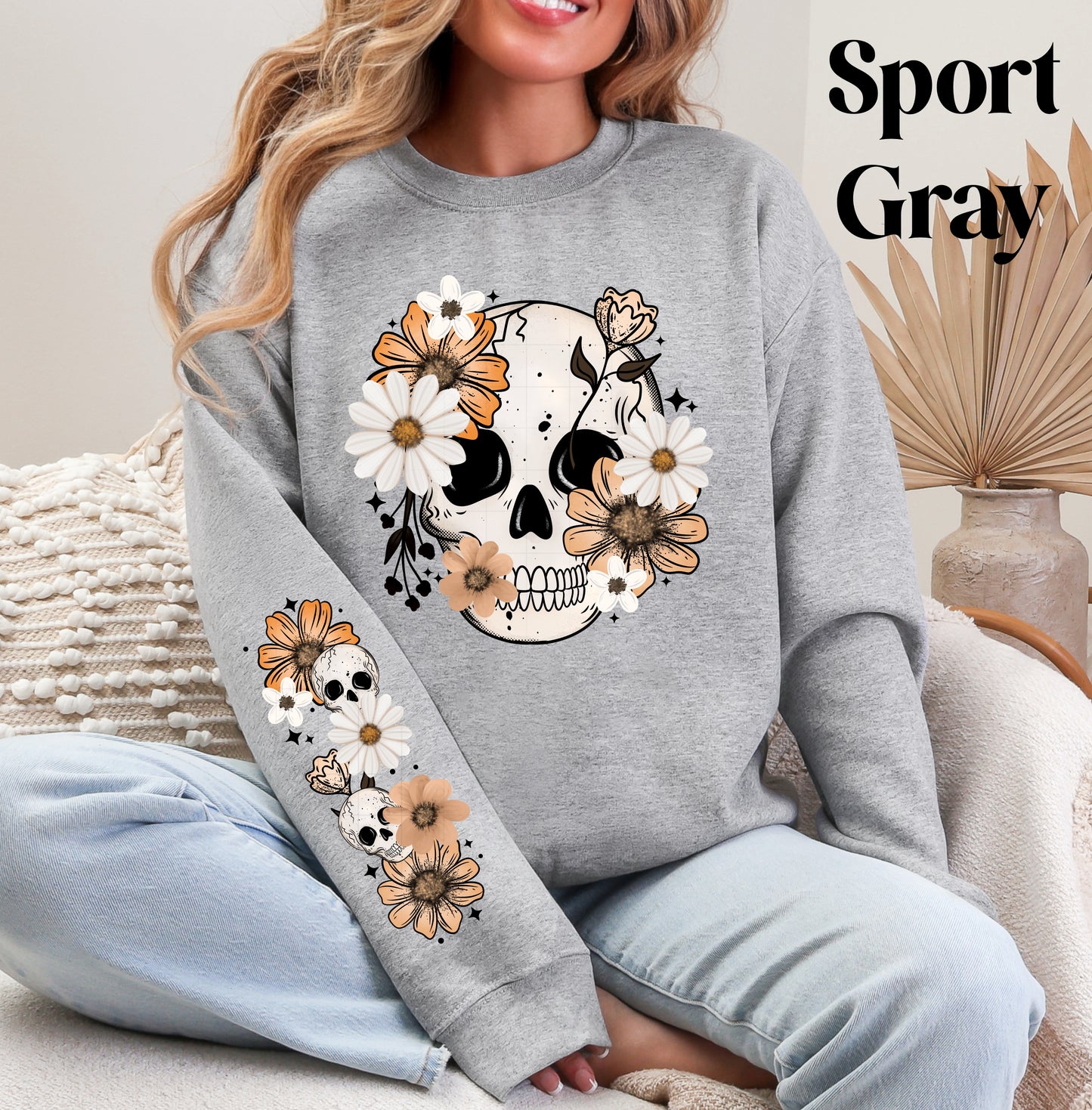 Floral Skelly Sweatshirt