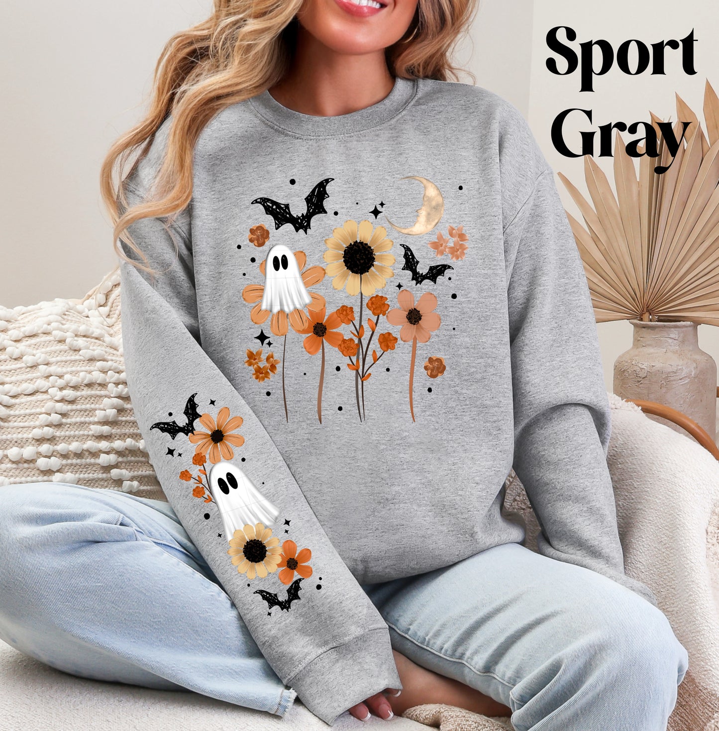 Fall Floral Ghosts Sweatshirt