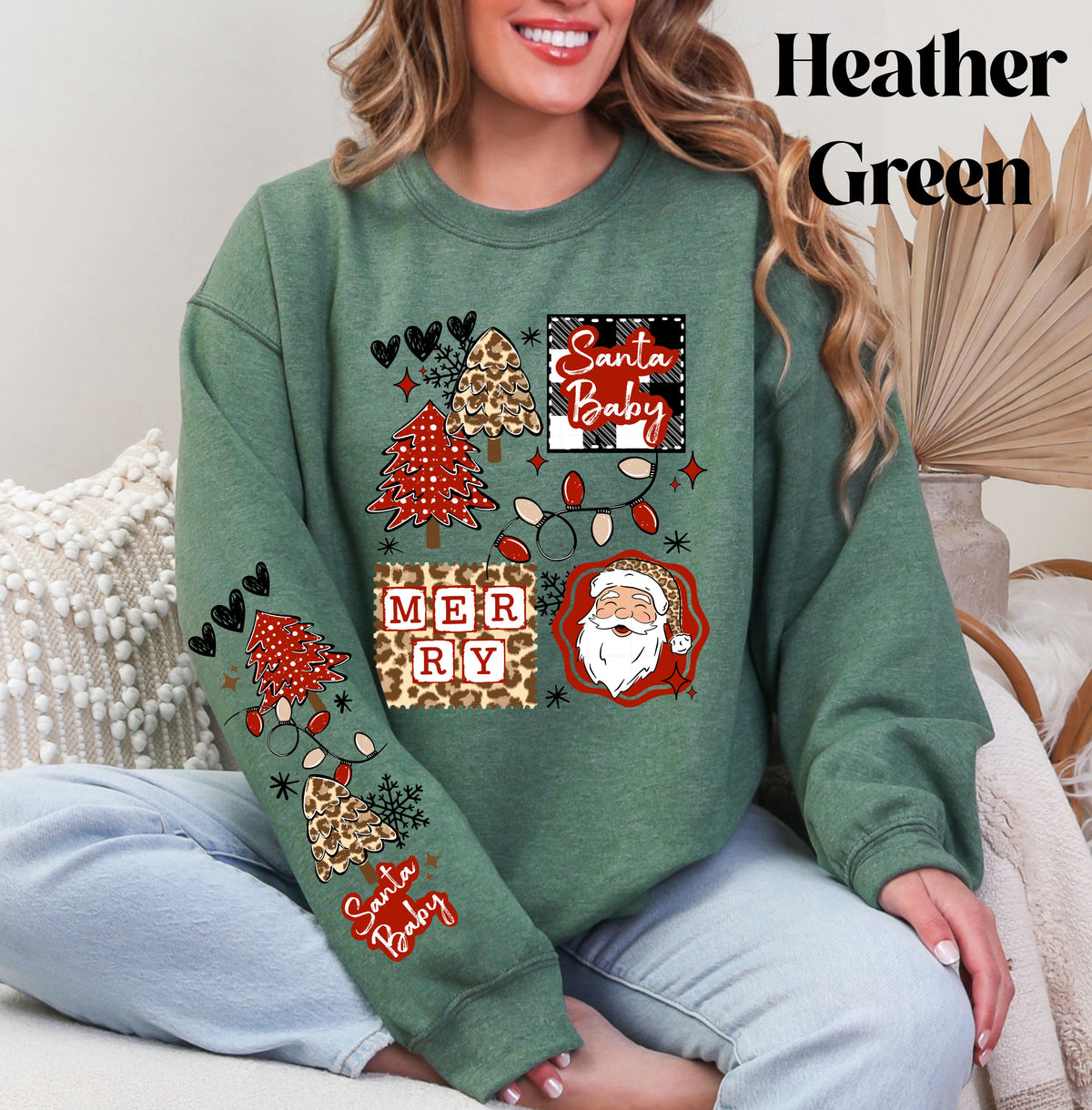 Santa Baby Leopard Sweatshirt