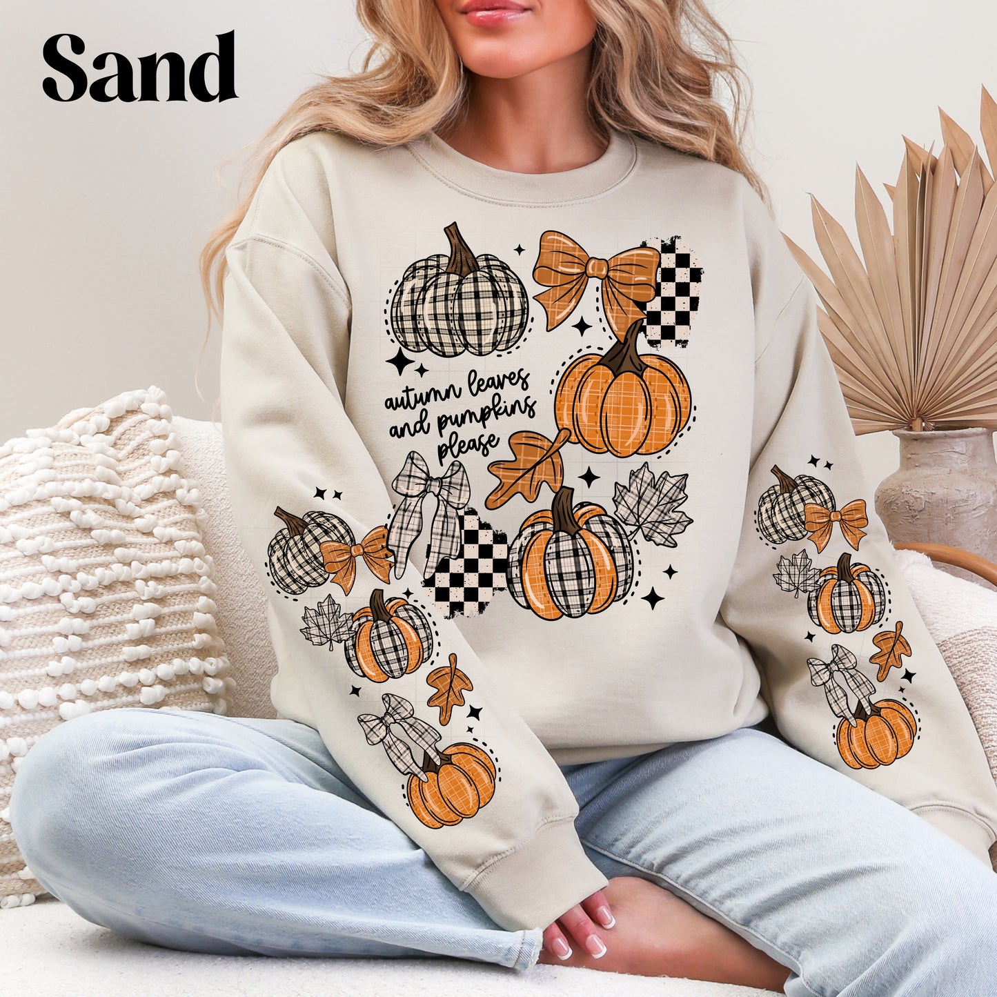 Autumn Leaves Plaid Sweatshirt