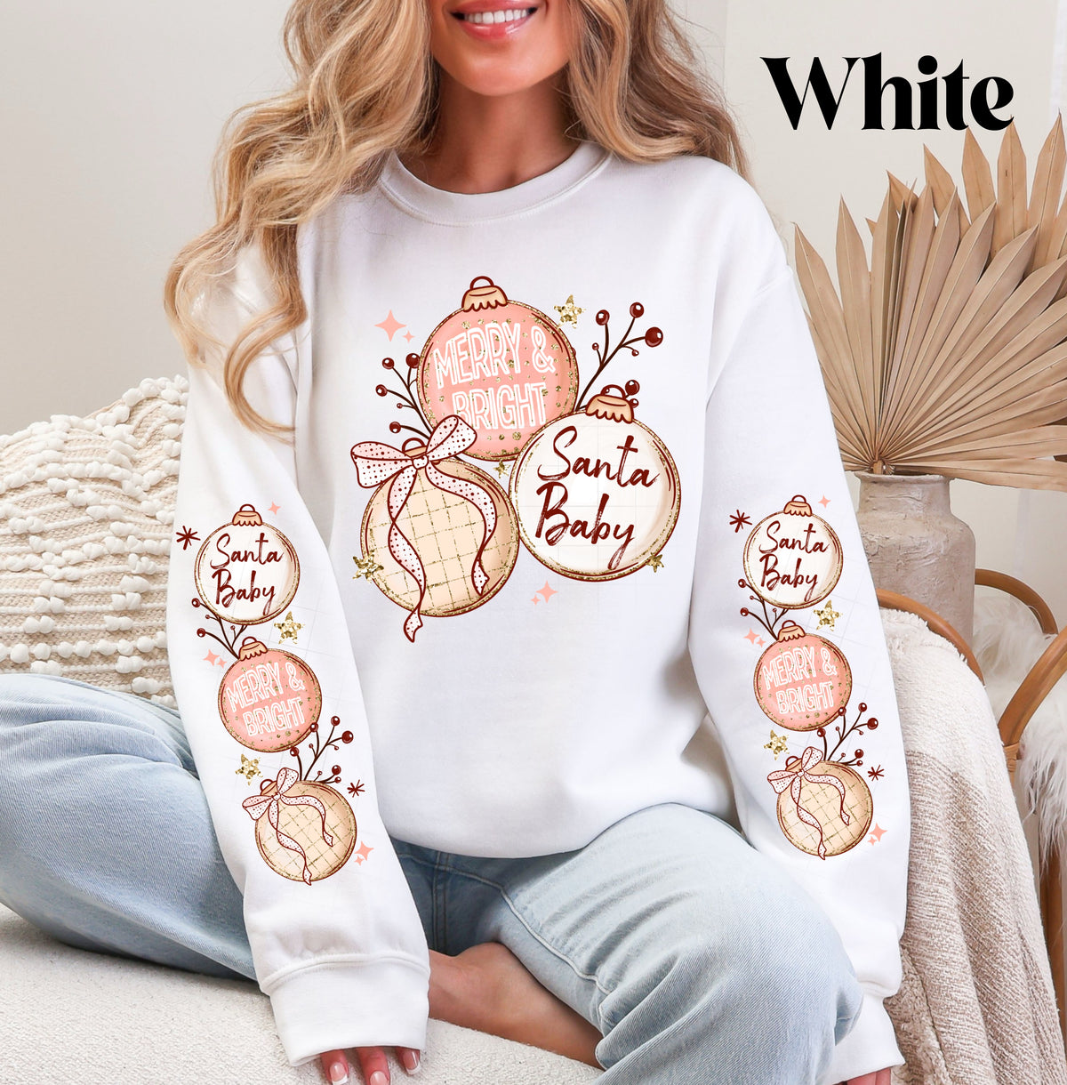 Santa Baby Ornaments Sweatshirt