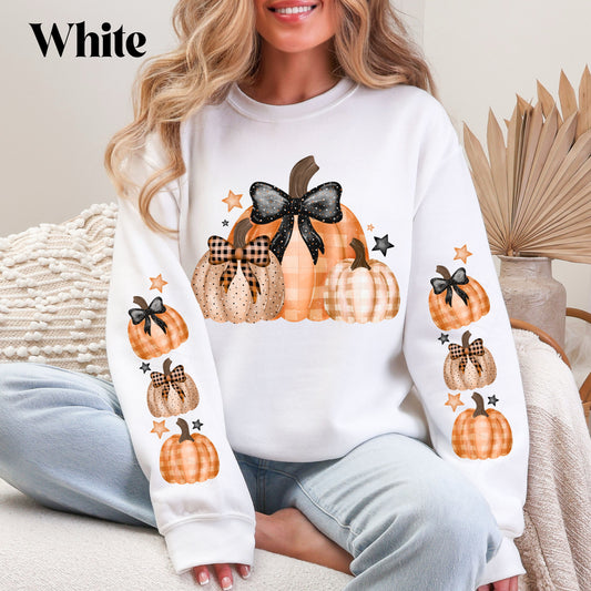 Pumpkins and Bows Sweatshirt