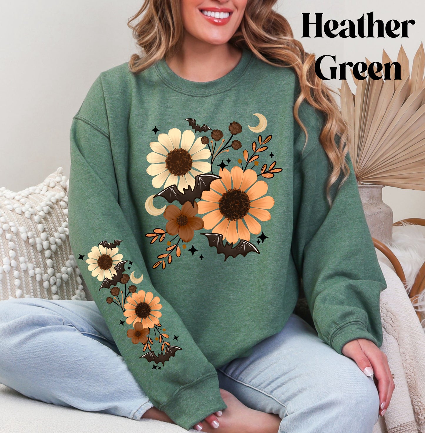 Fall Floral Bats Sweatshirt