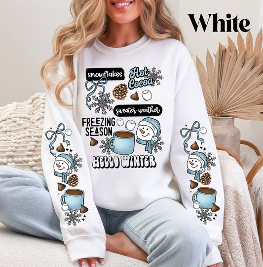 Hello Winter Snowman Sweatshirt